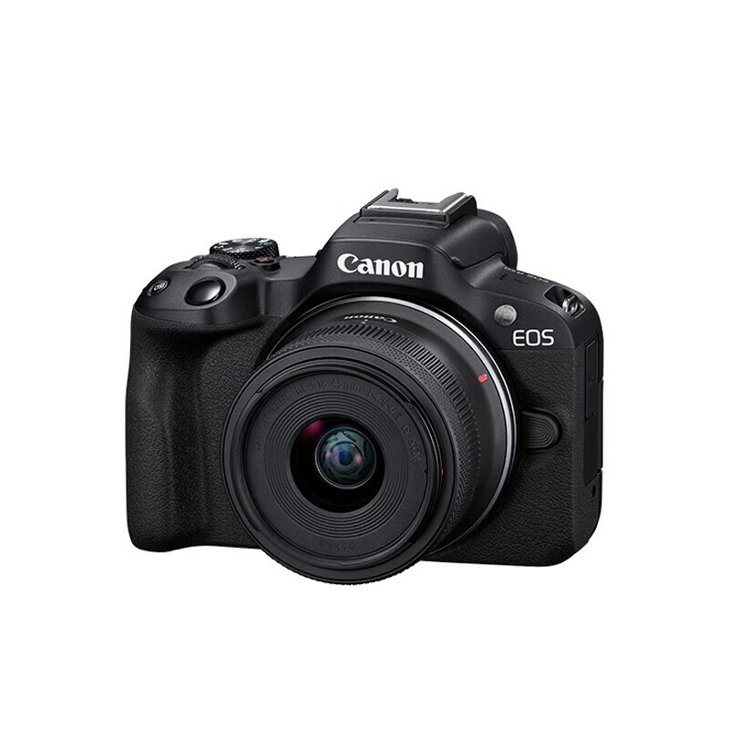 佳能(Canon)EOS R50 多种智能化自动拍摄功能 RF-S18-45镜头 微单数码套机64G内存卡 黑色